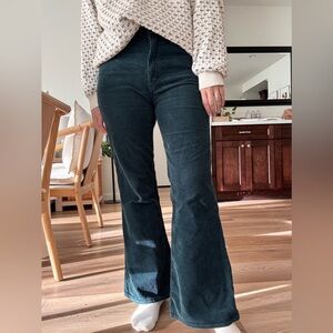 Citizens of Humanity Green Corduroy “Amelia” Vintage Flare Pants